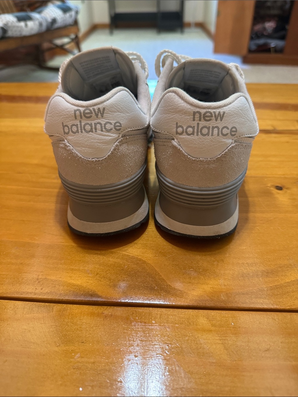 New Balance Kids Beige and Cream Sneakers